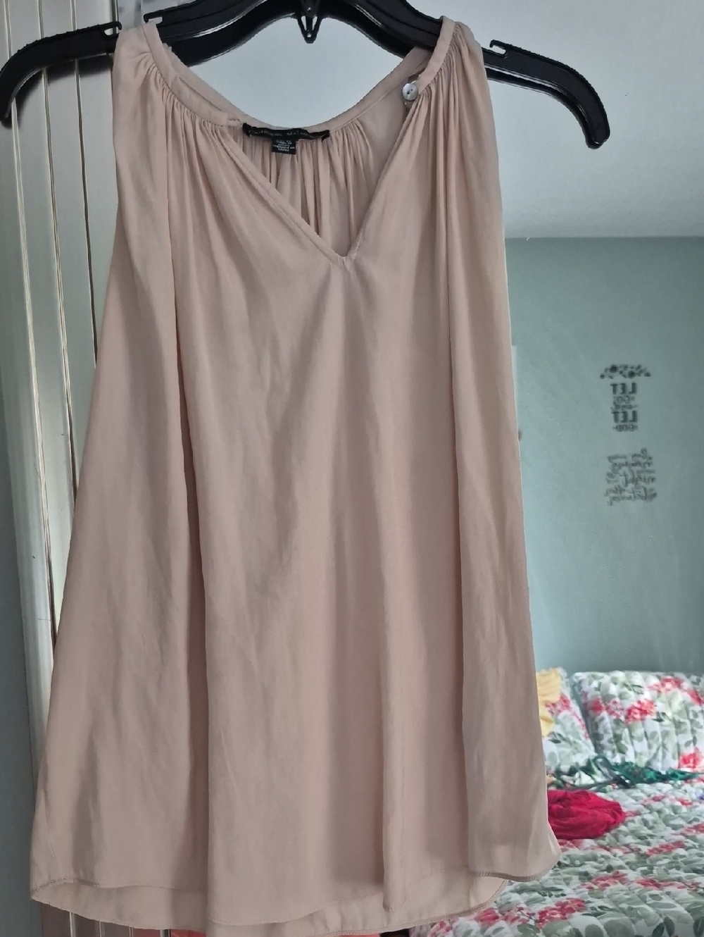 Catherine Malandrino Blush Pink Sleeveless V-Neck Dress